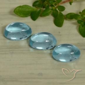 Gemme di Apatite Azzurro naturale da 1.53 ct, Ovale, Trasparente