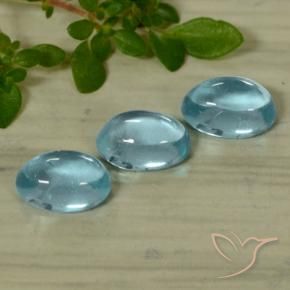 Gemme di Apatite Azzurro naturale da 1.53 ct, Ovale, Trasparente