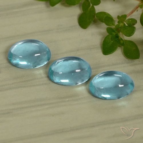 1.49ctw Naturale Blu verdastro chiaro Apatite, Ovale, Trasparente