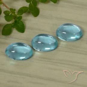 Gemme di Apatite Blu verdastro chiaro naturale da 1.49 ct, Ovale, Trasparente