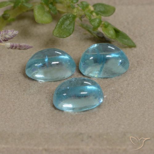 1.79ctw Naturale Blu verdastro chiaro Apatite, Ovale, Trasparente