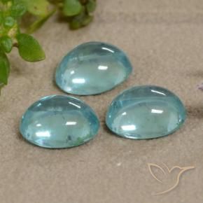 Gemme di Apatite Blu verdastro chiaro naturale da 1.96 ct, Ovale, Trasparente