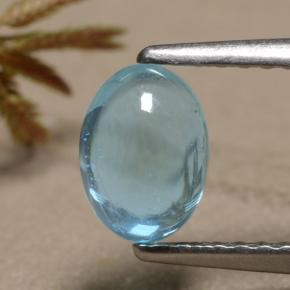 Apatite naturale blu da 0,92 ct, taglio ovale, trasparente