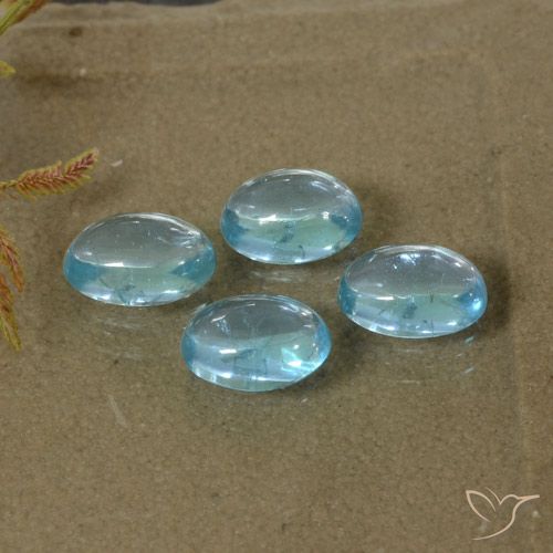2.02ctw Naturale Blu verdastro chiaro Apatite, Ovale, Trasparente