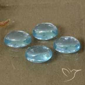 Gemme di Apatite Blu verdastro chiaro naturale da 2.02 ct, Ovale, Trasparente