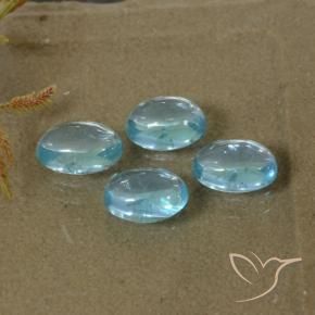 Gemme di Apatite Blu verdastro chiaro naturale da 2.02 ct, Ovale, Trasparente
