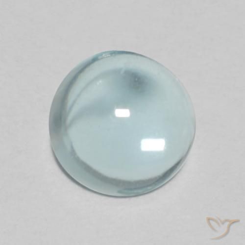 Apatite Azzurro-Verde naturale da 0.69 ct, Rotondo, Trasparente