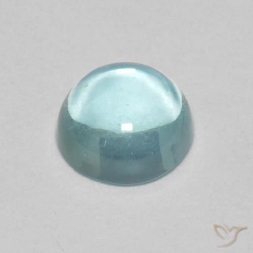Apatite Azzurro-Verde naturale da 0.69 ct, Rotondo, Trasparente