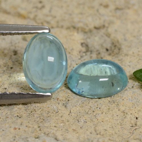 1.70ctw Naturale Tono verde acqua Apatite, Ovale, Trasparente