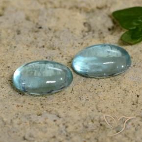 Gemme di Apatite Azzurro Verde naturale da 1.44 ct, Ovale, Trasparente