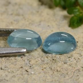 Gemme di Apatite Azzurro Verde naturale da 1.08 ct, Ovale, Trasparente