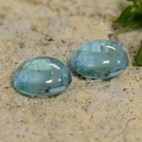Gemme di Apatite Blu Medio Verde naturale da 1.96 ct, Rotondo, Trasparente