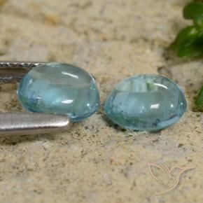 Gemme di Apatite Blu Medio Verde naturale da 1.96 ct, Rotondo, Trasparente
