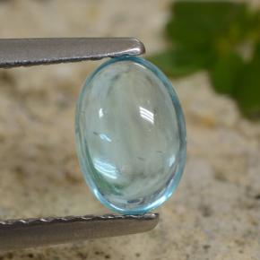 Apatite naturale turchese da 0,67 ct, taglio ovale, trasparente