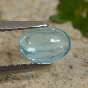 Apatite naturale turchese da 0,67 ct, taglio ovale, trasparente