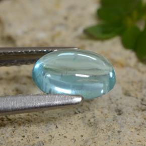 Apatite naturale turchese da 0,67 ct, taglio ovale, trasparente