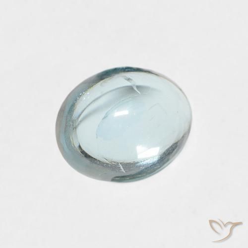 Apatite Azzurro-Verde naturale da 0.74 ct, Ovale, Trasparente