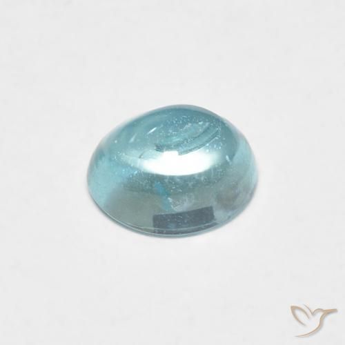 Apatite Azzurro-Verde naturale da 0.74 ct, Ovale, Trasparente