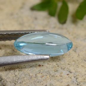 Apatite naturale turchese da 0,73 ct, marchesa, trasparente