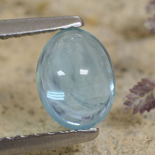 0.84ct Naturale Azzurro-Verde Apatite, Ovale, Trasparente