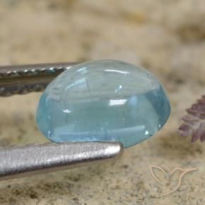 Apatite Azzurro-Verde naturale da 0.84 ct, Ovale, Trasparente