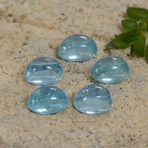 2.13ctw Naturale Verde bluastro chiaro Apatite, Ovale, Trasparente