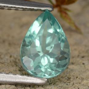 Apatite Verde blu naturale da 1.42 ct, Forma a pera, VS