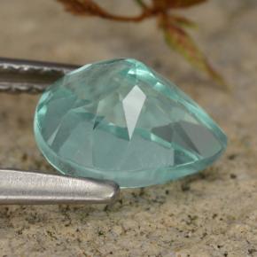 Apatite Verde blu naturale da 1.42 ct, Forma a pera, VS