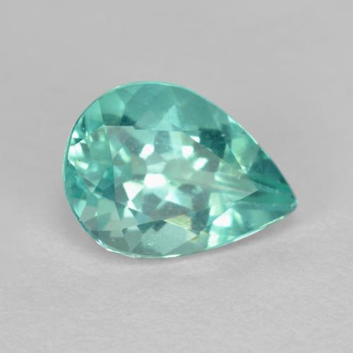 Apatite Verde bluastro naturale da 1.24 ct, Forma a pera, VS