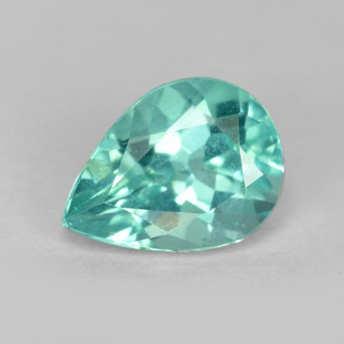 Apatite Verde bluastro naturale da 1.24 ct, Forma a pera, VS