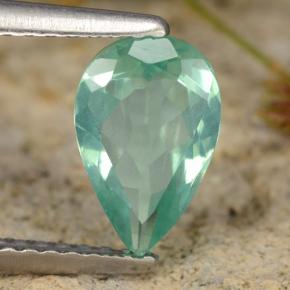 Apatite Verde bluastro naturale da 1.23 ct, Forma a pera, VS