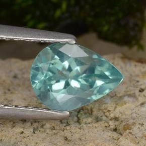 Apatite Blu intenso verde naturale da 1.15 ct, Forma a pera, VS