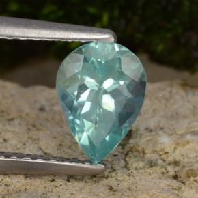 Apatite Blu intenso verde naturale da 1.15 ct, Forma a pera, VS
