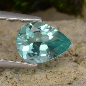 Apatite Verde blu naturale da 1.15 ct, Forma a pera, VS
