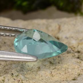 Apatite Verde blu naturale da 1.15 ct, Forma a pera, VS