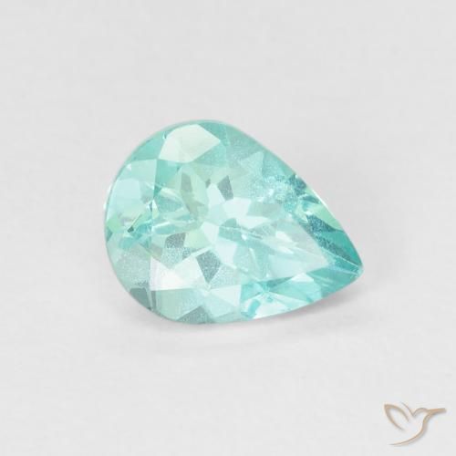 Apatite Blu intenso verde naturale da 1.16 ct, Forma a pera, VS