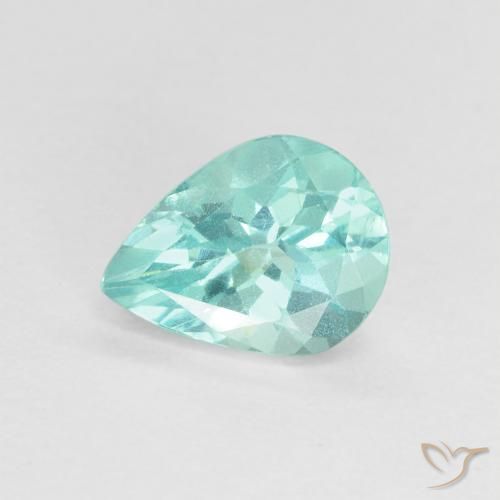 Apatite Blu intenso verde naturale da 1.16 ct, Forma a pera, VS
