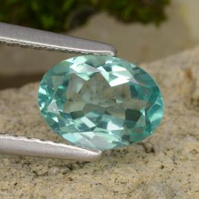 Apatite naturale turchese da 1,34 ct, taglio ovale, VS