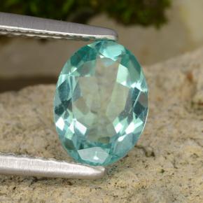 Apatite naturale turchese da 1,34 ct, taglio ovale, VS