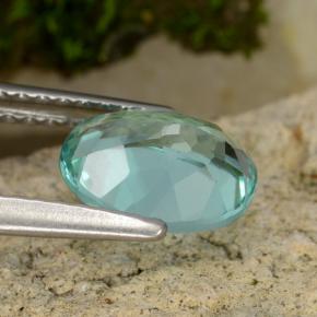 Apatite naturale turchese da 1,34 ct, taglio ovale, VS