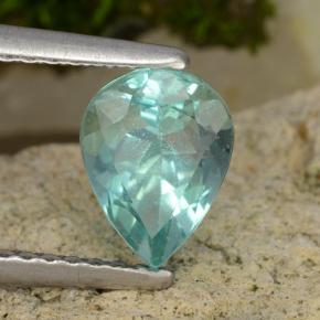Apatite Blu intenso verde naturale da 1.34 ct, Forma a pera, VS