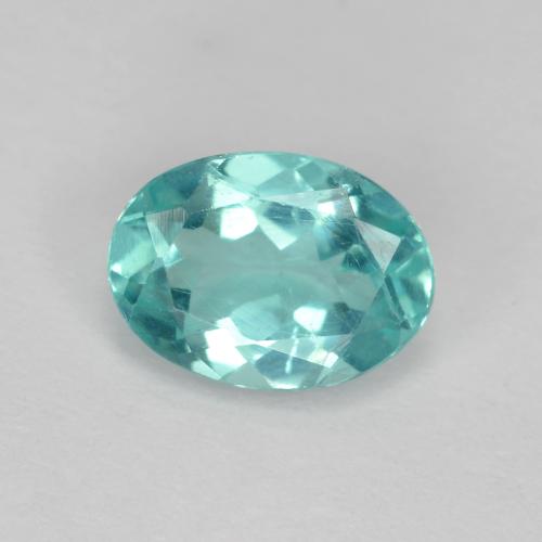 Apatite Blu intenso verde naturale da 0.88 ct, Taglio ovale, VS