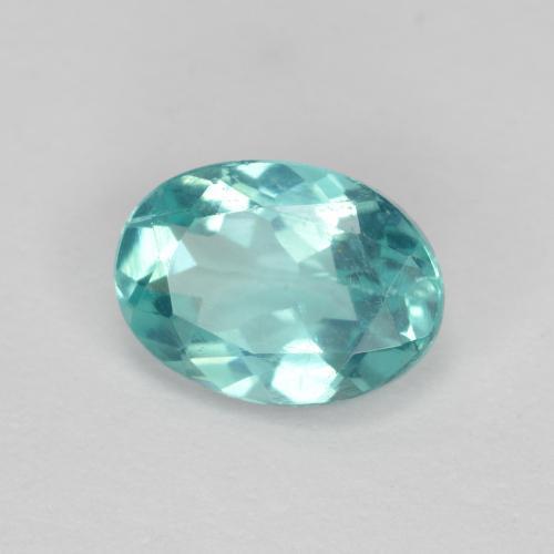 Apatite Blu intenso verde naturale da 0.88 ct, Taglio ovale, VS