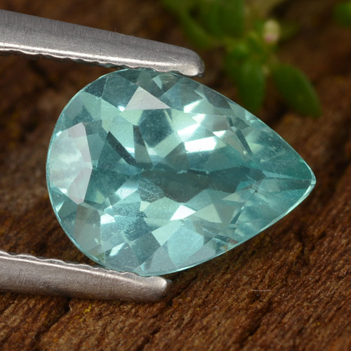 Apatite Alzavola brillante naturale da 1.09 ct, Forma a pera, VS