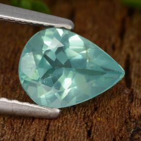 Apatite naturale turchese da 1,05 ct, taglio a pera, VS