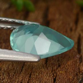 Apatite naturale turchese da 1,05 ct, taglio a pera, VS