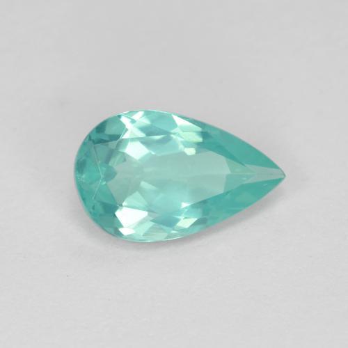 Apatite naturale turchese da 1,07 ct, taglio a pera, VS