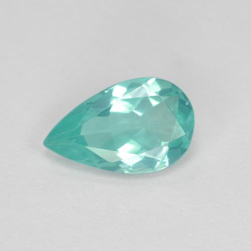Apatite naturale turchese da 1,07 ct, taglio a pera, VS