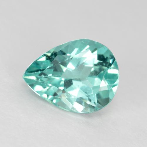 Apatite Verde bluastro chiaro naturale da 1.08 ct, Forma a pera, VS