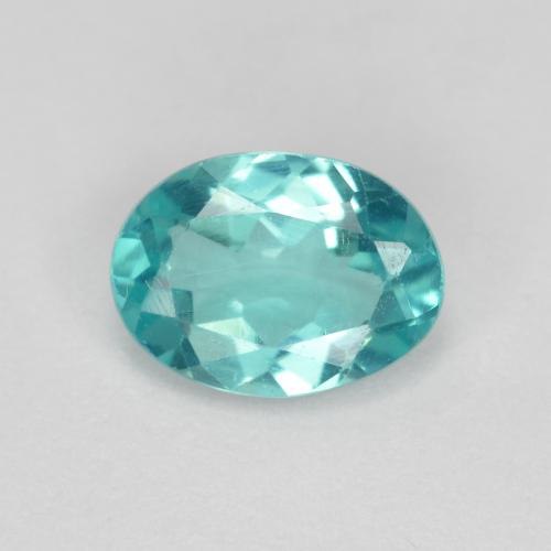 Apatite naturale turchese da 0,82 ct, taglio ovale, VS